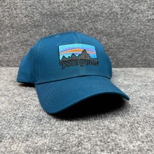 Patagonia '73 Logo Roger That Hat Snapback Blue Outdoor Hiking Camp Trail Rare